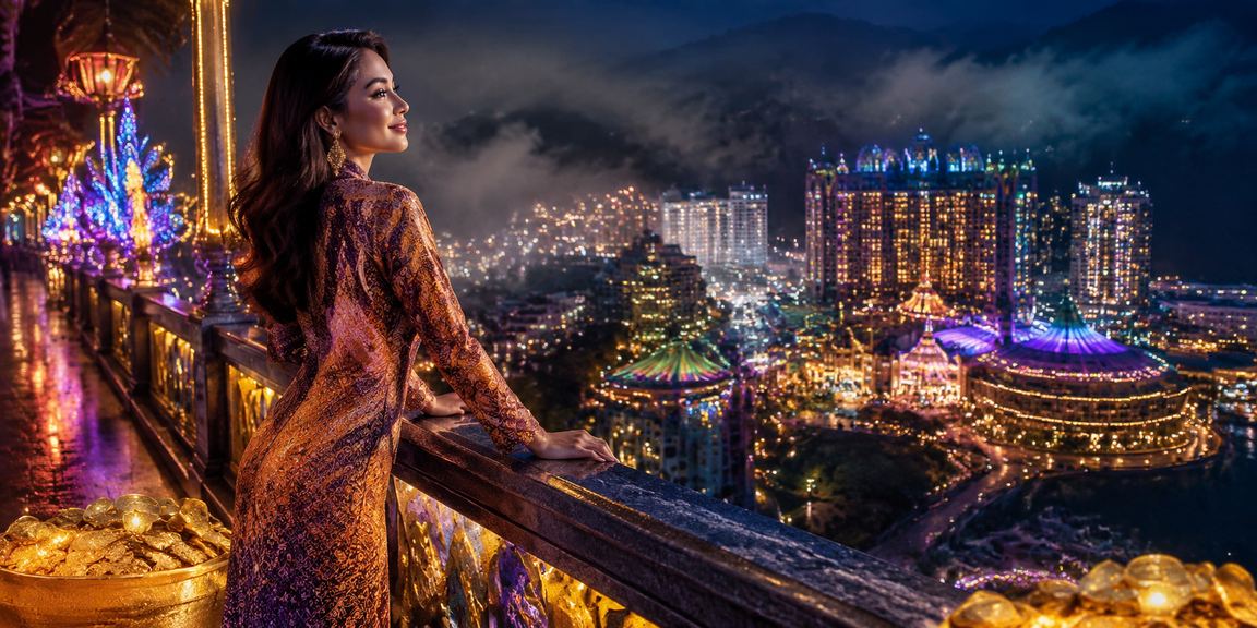 Suasana permainan popular bertema batik di kawasan Genting Highlands Malaysia