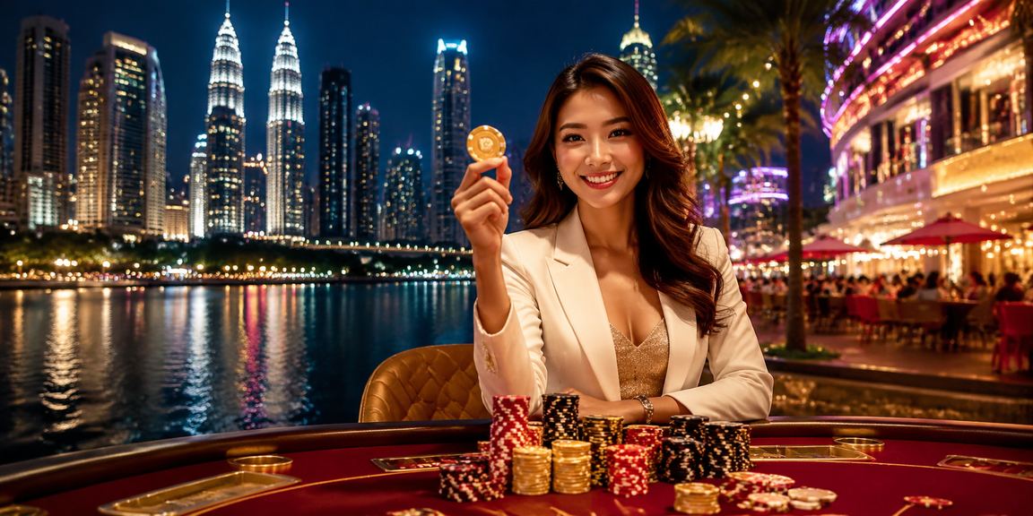 Pemain Malaysia dari Kuala Lumpur bermain baccarat dalam talian selepas log masuk ke md88